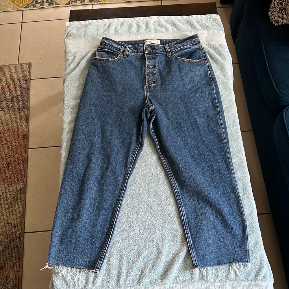 A&F curve love mom jeans
